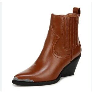 ZODIAC Women's Raylin Toe Cap Brown  Western Ankle Boots 7.5M  NEW No Box or Tag